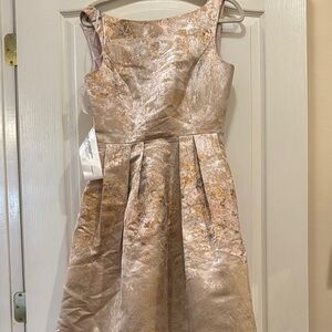 Elegant Dress in Cream and Gold